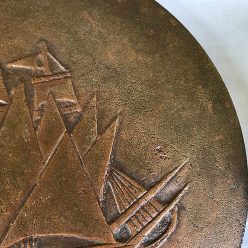 Large metal medal by Titsa Chrysokhoidi used