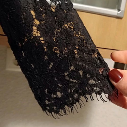 Lace dress used, Italian, black, A-line, size S