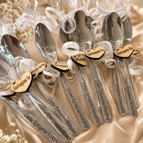 Engraved spoons stainless steel, customizable inscription