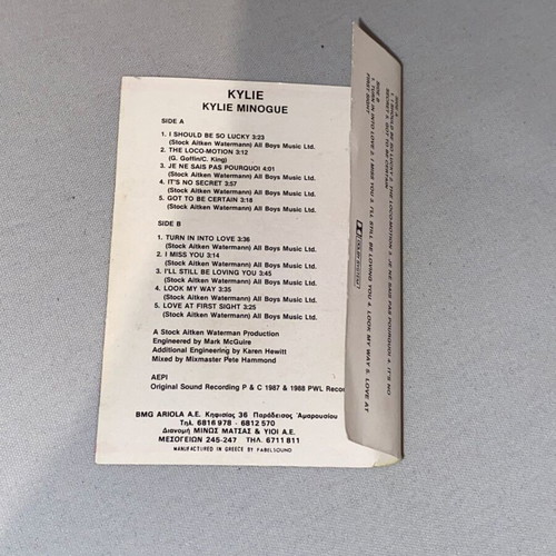 Kylie Minogue, Whitney Houston, Belinda Carlisle 3 rare cassette tapes pack