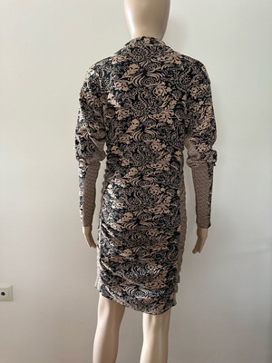 Zara μάλλινο φόρεμα μεταχειρισμένο, μέγεθος Μ, μπεζ με μαύρο
