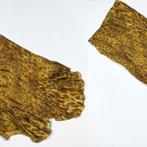 Maurizio women's clothing set metallic leopard like new with flower necklace gift leatherette