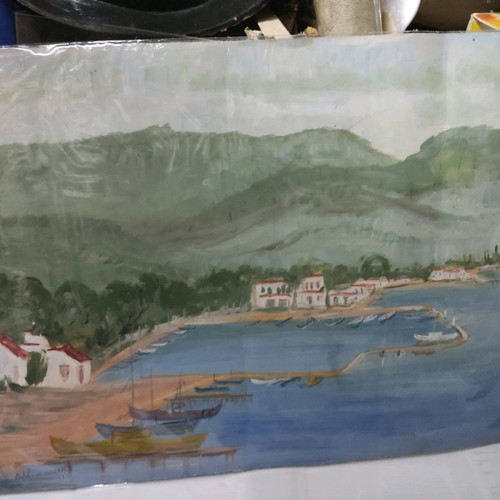 Watercolors by D. Pontikoulis used, theme Thasos, 2 artworks