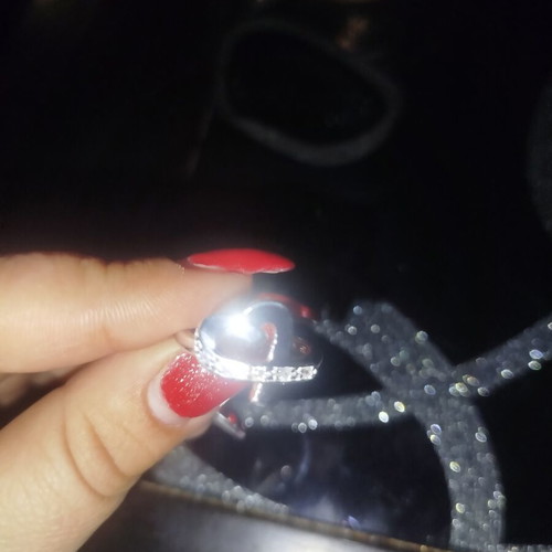 Silver 925 Heart-Shaped Ring with Zirconia like new