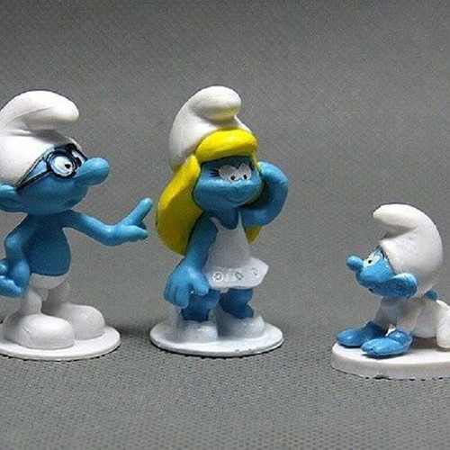 Smurfs collectible figures set like new, PVC material