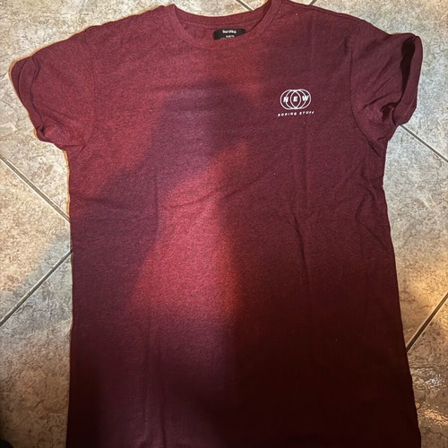 Bershka men's medium t-shirt burgundy like new