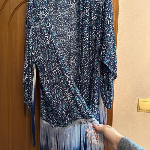 Lynne cardigan with fringes kimono style, size up to XL