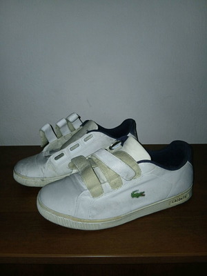 Lacoste men's shoes used, white, casual, size 44-45
