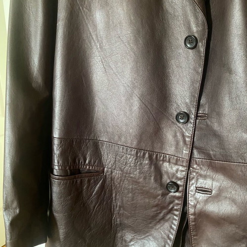 Leather jacket dark brown like new