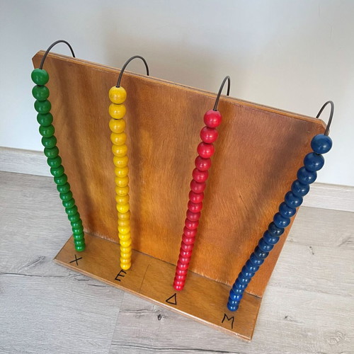Vintage wooden abacus Montessori style