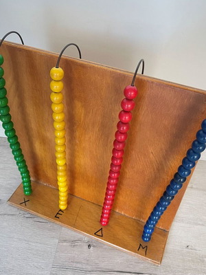 Vintage wooden abacus Montessori style