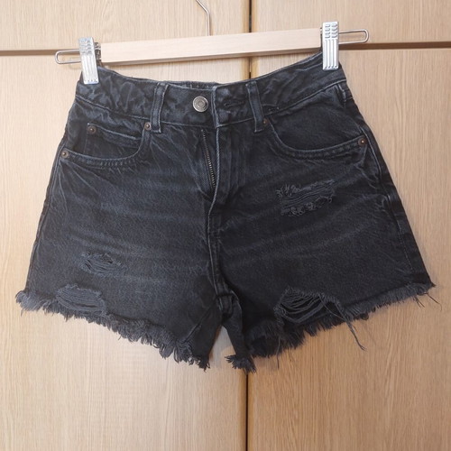 Zara black girls' denim shorts like new, size 146 cm, age 12