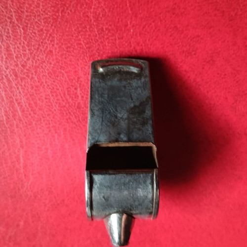 Metal vintage collectible military whistle used