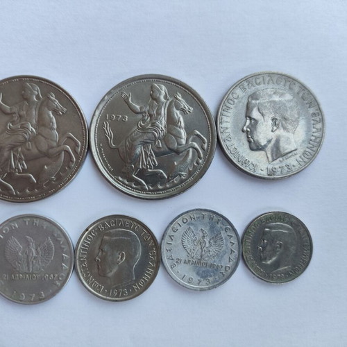 Collection of 170 Greek coins used (1954-2000)
