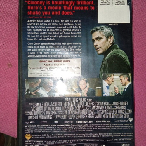 Michael Clayton DVD like new with English subtitles