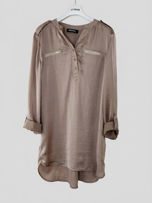 Paranoia Satin Tunic Medium used, cigar color