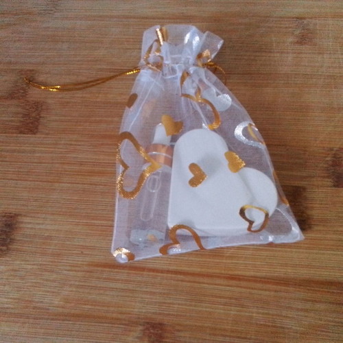Gift favors set of 5 with heart card holder and handmade musk perfume