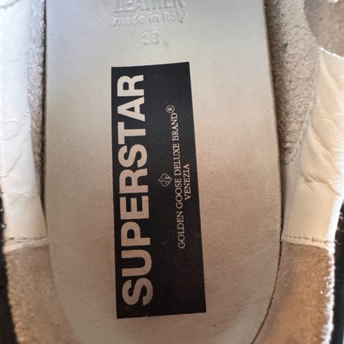 Golden Goose Superstar sneakers like new, black and white, pony skin detail