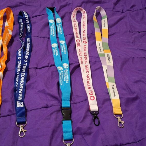 Lanyards new, colorful, pack of 5 pieces