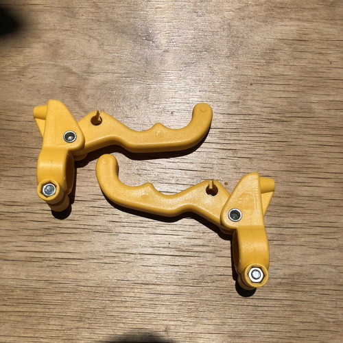 Vintage brake levers for BMX bike yellow color new