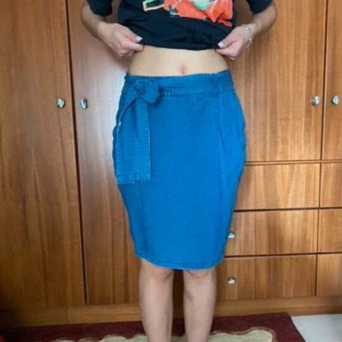 Denim mini skirt like new size M 38 10