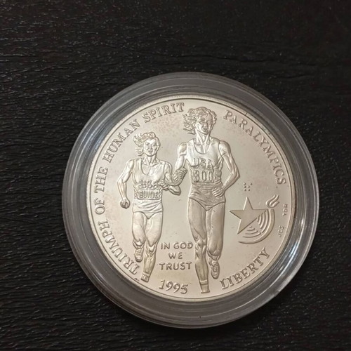Silver Dollar USA 1995 Paralympics commemorative coin new