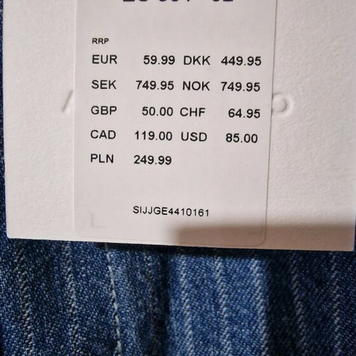 Only Carmakoma striped denim pants new, size M50/32