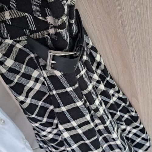 Dress with integrated shirt new, black and white, size M