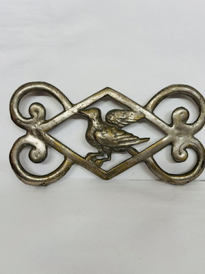 Bronze Figurine of Vintage Bed 1950 Used Decorative Antique