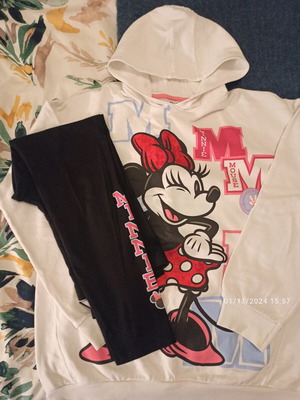 Minnie Mouse σετ 2 τεμαχίων φούτερ με κουκούλα και κολάν σαν καινούργιο σετ 164