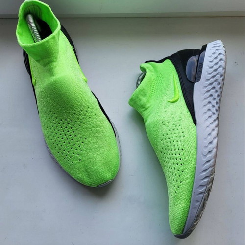 Nike Rise React Flyknit Ανδρικά Αθλητικά Παπούτσια No 45 σαν καινούργιο, μαύρο και πράσινο