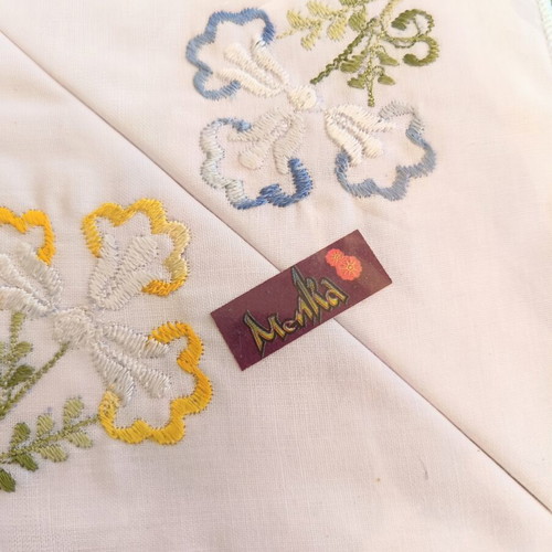 Menka Handkerchiefs vintage set of 24 deadstock 1995-96 original box