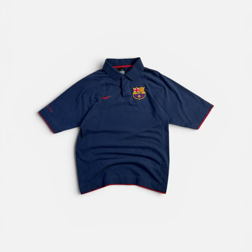 Nike Vintage Y2K FC Barcelona Polo Shirt Pre Match 2006 Navy Men’s like new
