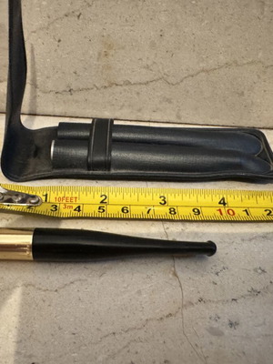 Denicotea vintage smoking pipe with genuine leather case