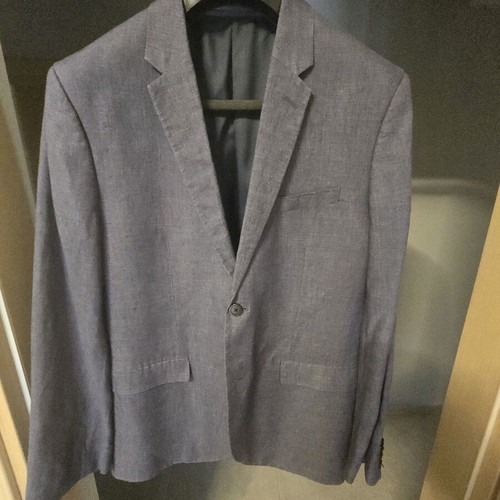 Zara men's linen jacket like new, size 44, blue