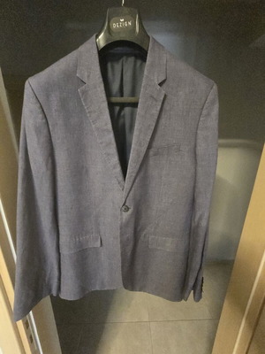 Zara men's linen jacket like new, size 44, blue