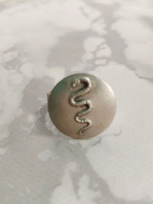 Vintage women's ring from the 70s, used, silver color