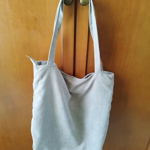 Tote bag gray fabric shoulder bag like new