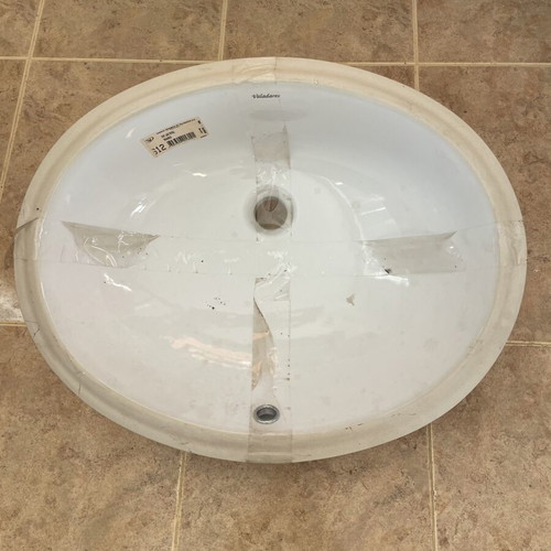Valadares Undermount Sink New, White, No Faucet Hole