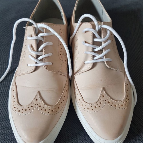 Oxford women's shoes used, size 38, pink-nude