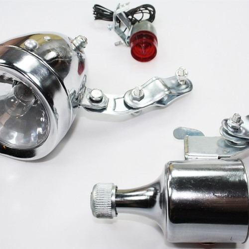 Bicycle lights dynamo set new retro 1960