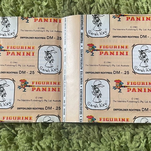 Sarah Kay Figurine Panini Stickers new, set of 2 packets 1980