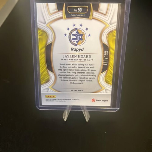Jaylen Hoard Select Maccabi Tel Aviv Euroleague Card new