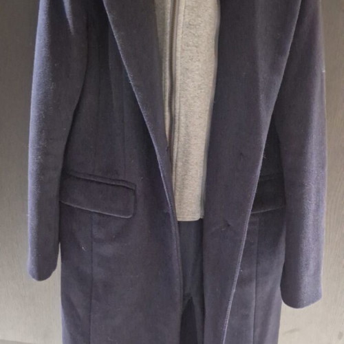 BSB wool coat like new with detachable gray jacket, blue