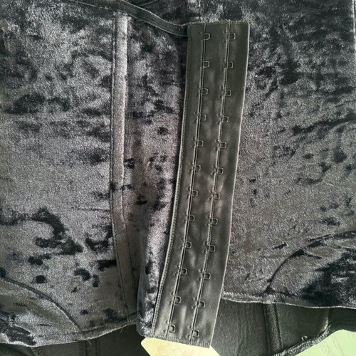 Velvet corset Milavitsa new, black, GB 34B / F 90B / Bel 75B