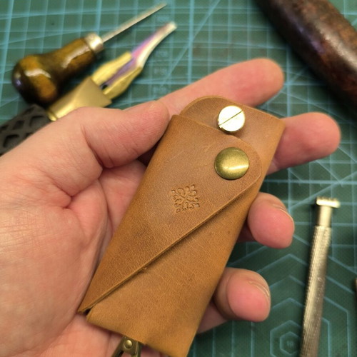 Handmade EDC leather key wallet, custom order