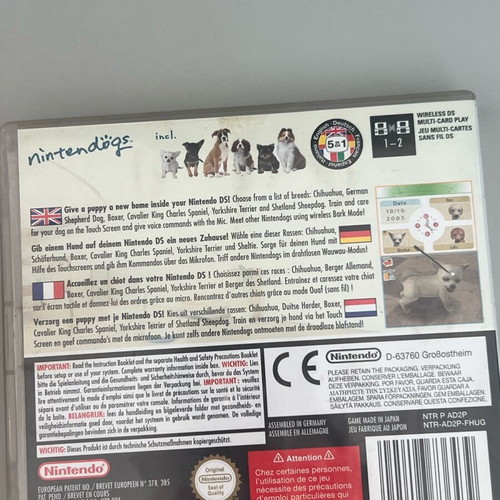 Nintendogs Nintendo DS used, 2 cartridges with case and manual