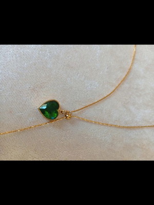 Heart pendant new, green