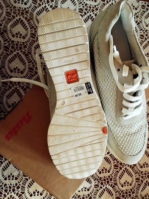 Bata women's sneakers new, size 39, suede leather and fabric, gray silver