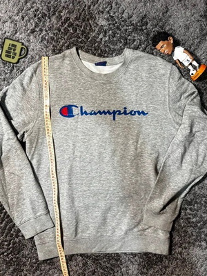 Champion grey sweatshirt, size M, casual streetwear